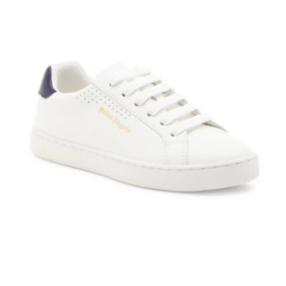 Palm Angels White and Blue Sneakers Minimalist Design
